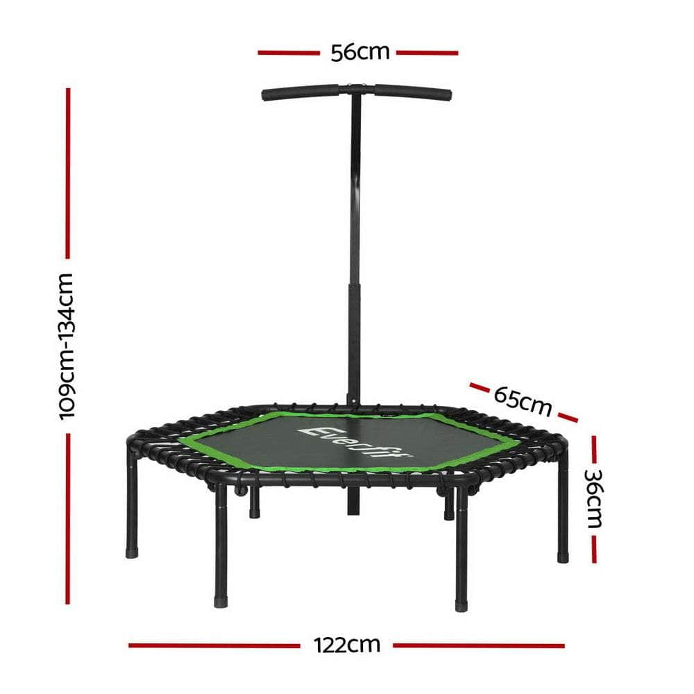 48Inch Round/Hexagon Trampoline Kids Exercise Fitness Green/Blue