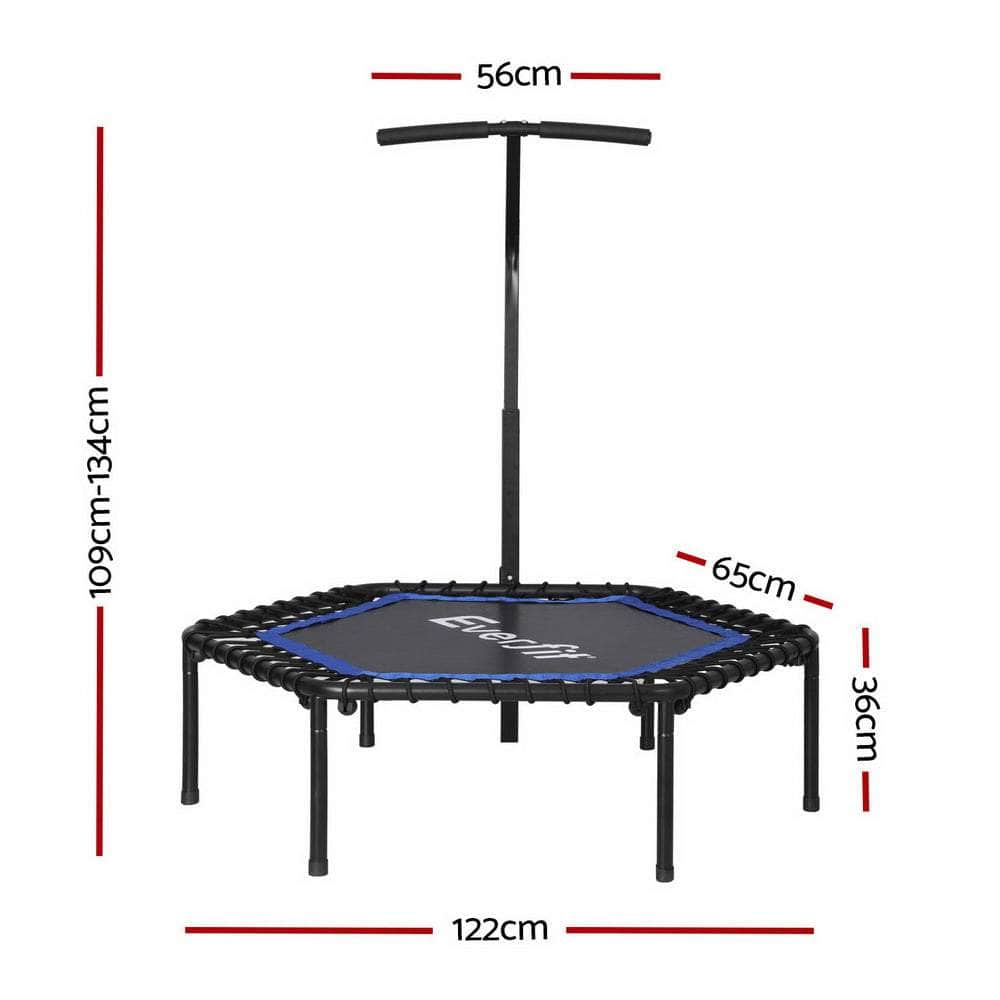 48Inch Round/Hexagon Trampoline Kids Exercise Fitness Green/Blue