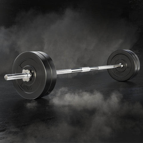 48Kg Barbell Set Weight Plates Bar Lifting Bench 168Cm