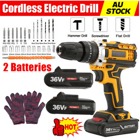 48V Brushless Cordless Drill Impact Driver Kit