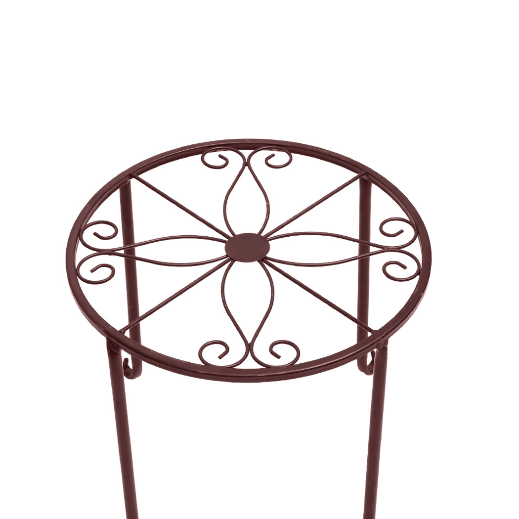 Elegant Bronze Metal Plant Stand for Indoor