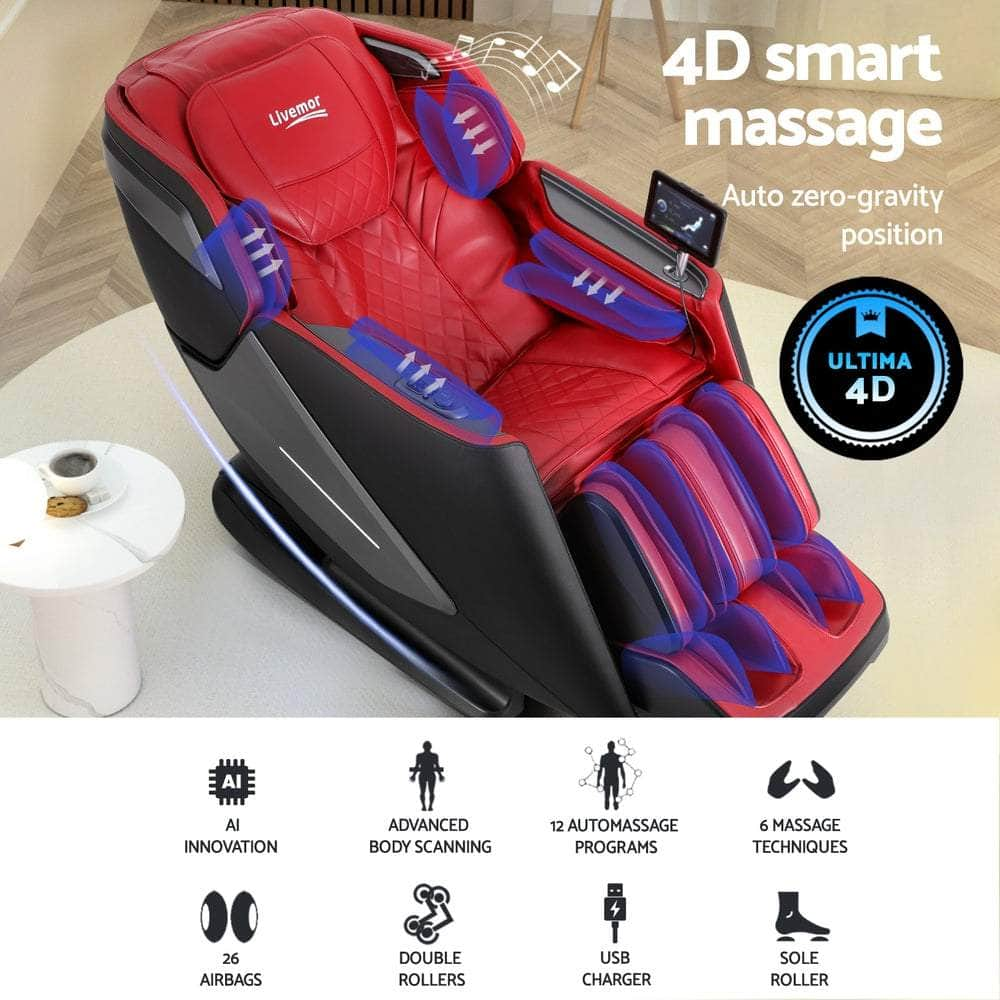 4D Massage Chair Electric Recliner Home Massager