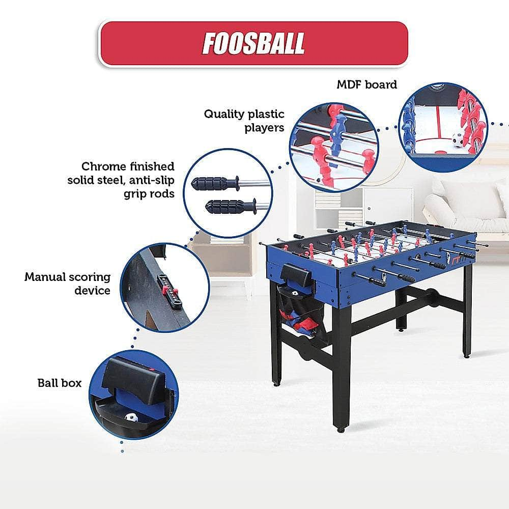 4Ft 12-In-1 Combo Games Tables Foosball Soccer Basketball Hockey Pool