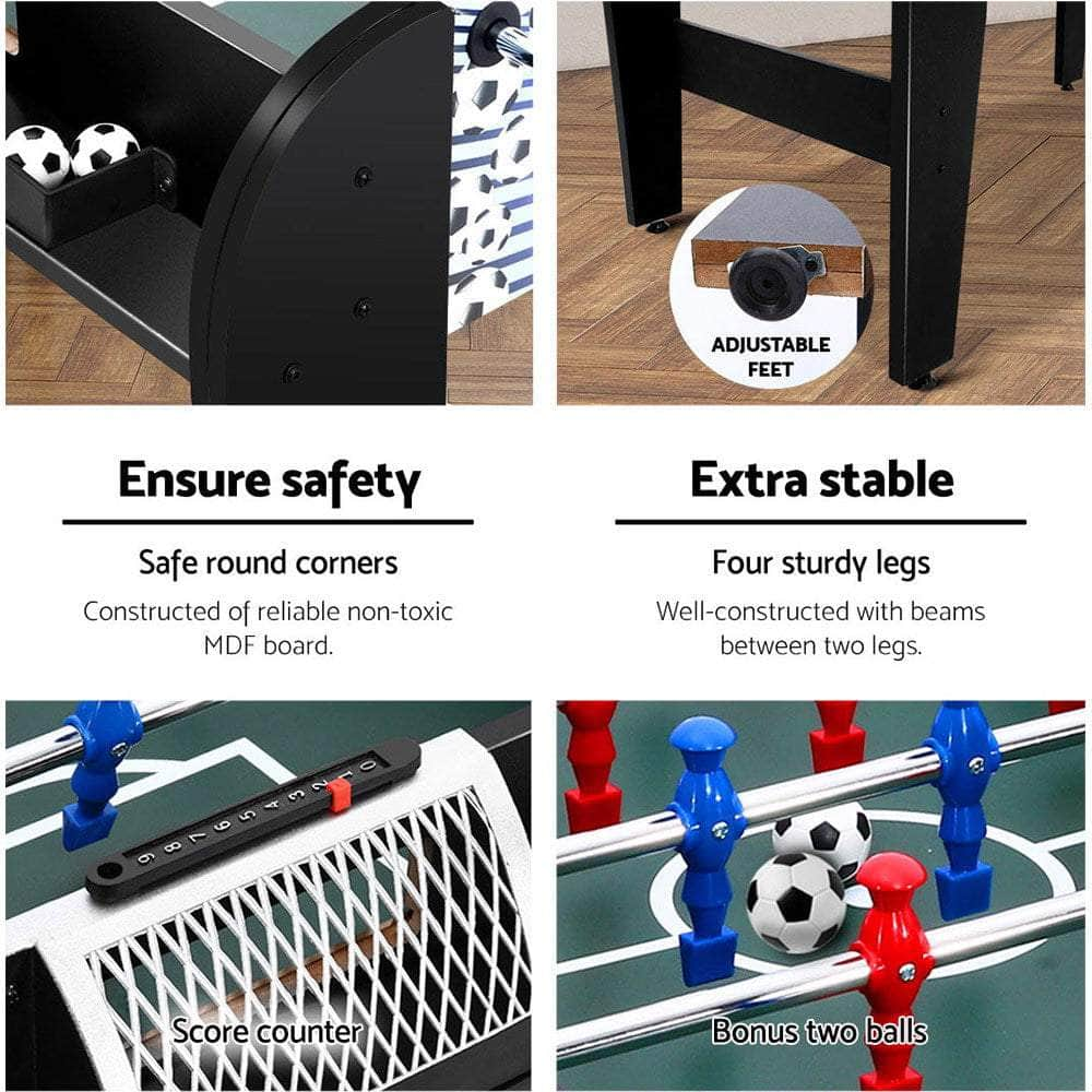 4Ft Blue Soccer Table Foosball Football Game