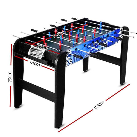 4Ft Blue Soccer Table Foosball Football Game