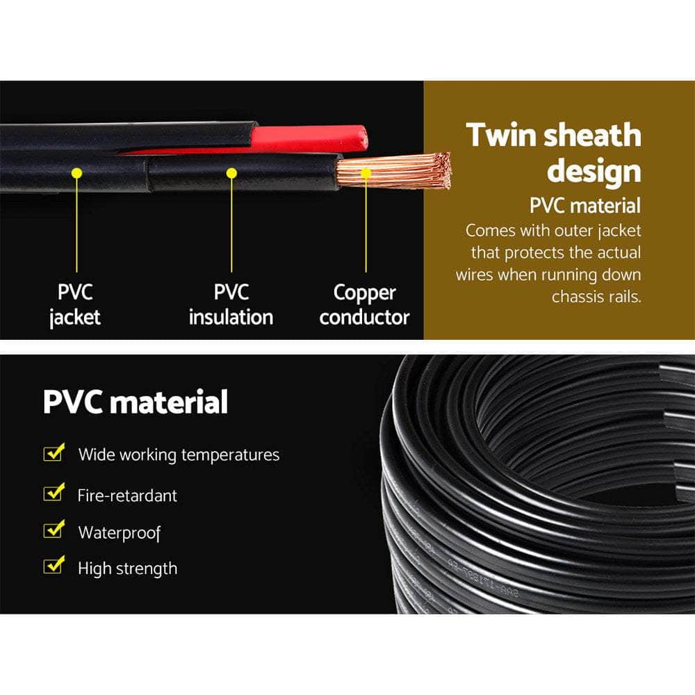 4Mm 100M Twin Core Wire Electrical Cable Extension Car 450V 2 Sheath