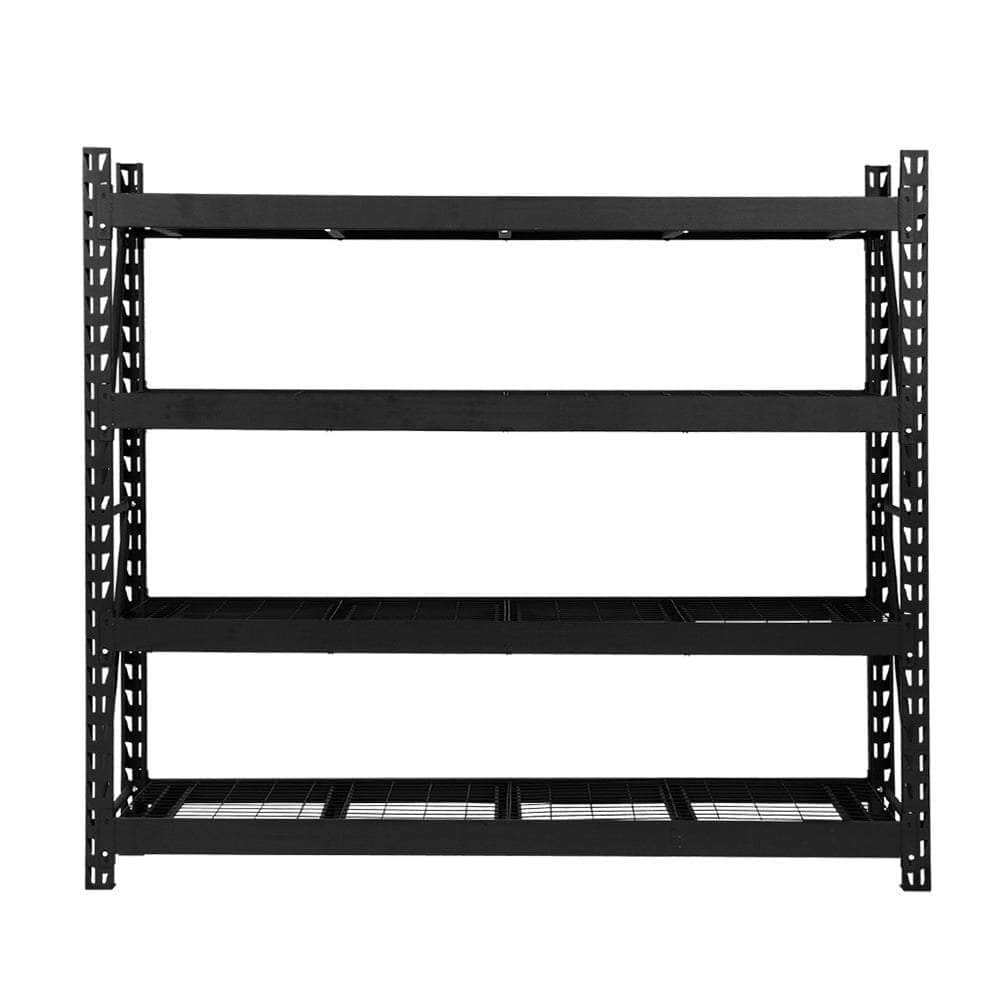 4Mx2M Garage Shelving Warehouse Rack Pallet Racking Storage Shelve Black