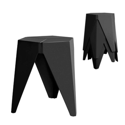 4PC Puzzle Stool Plastic Bar Stools Stackable