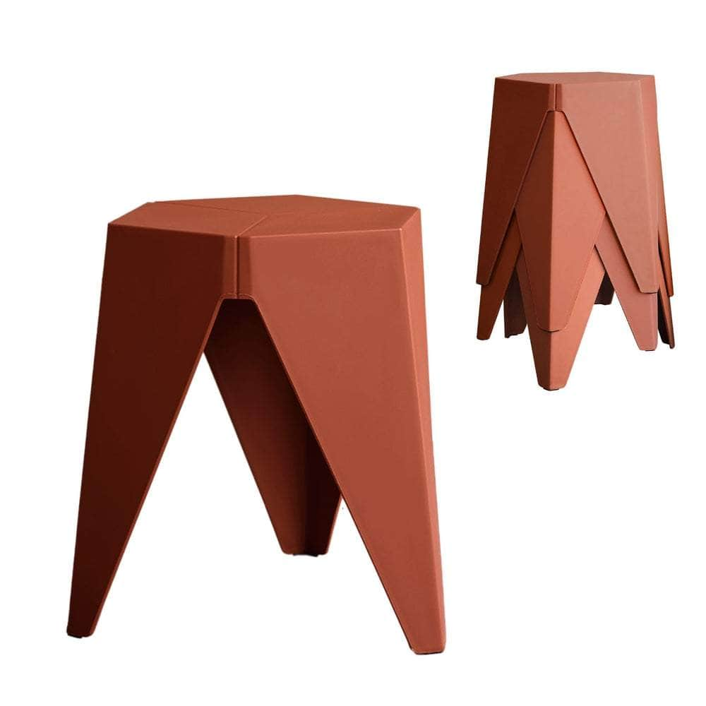 4PC Puzzle Stool Plastic Bar Stools Stackable