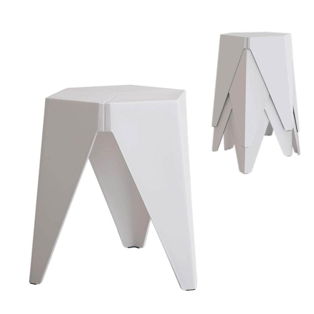 4PC Puzzle Stool Plastic Bar Stools Stackable