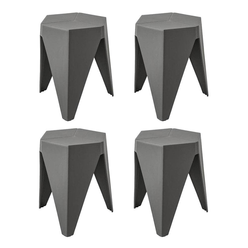 4PC Puzzle Stool Plastic Bar Stools Stackable