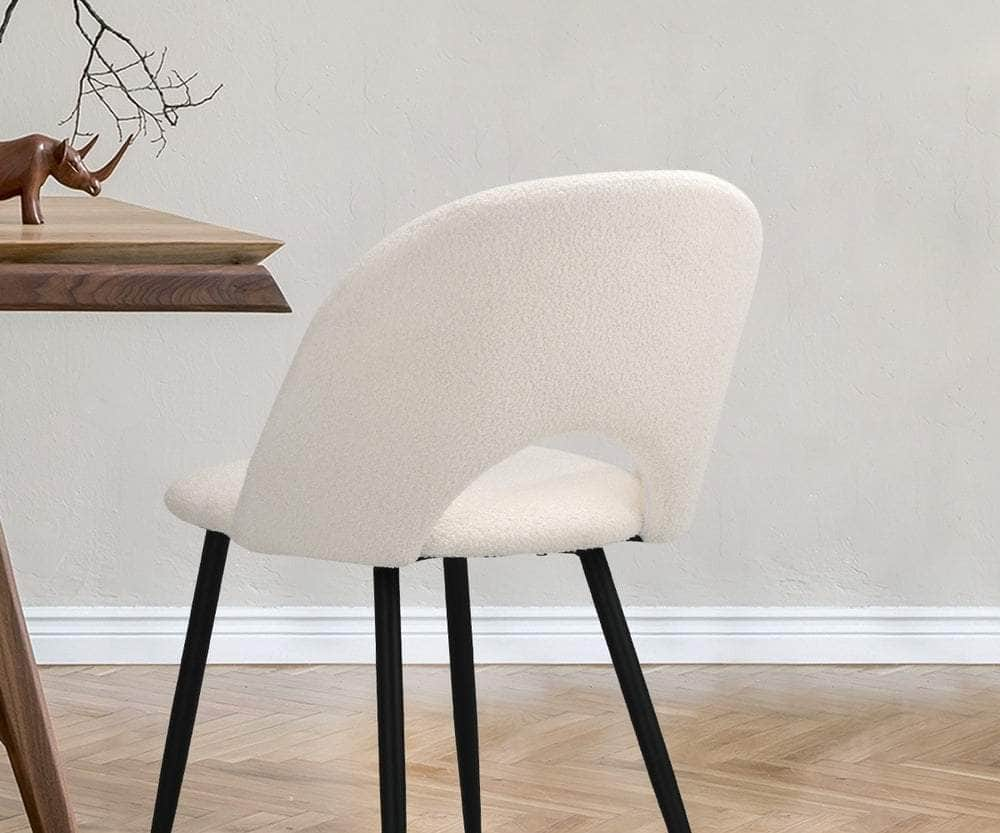 4Pcs/6Pcs Dining Chairs Accent Chair Armchair Sherpa White