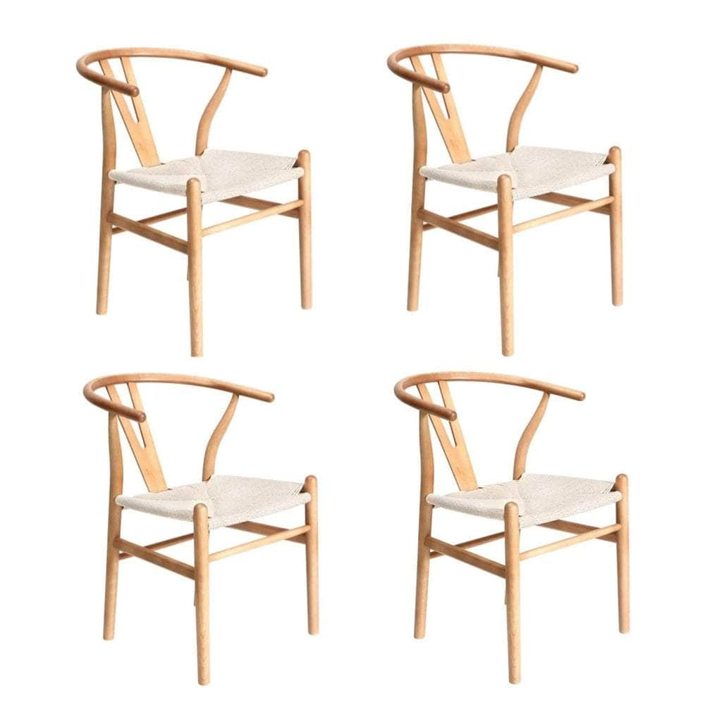 4Pcs/6PcsDining Chair Wooden Hans Wegner Chair Wishbone