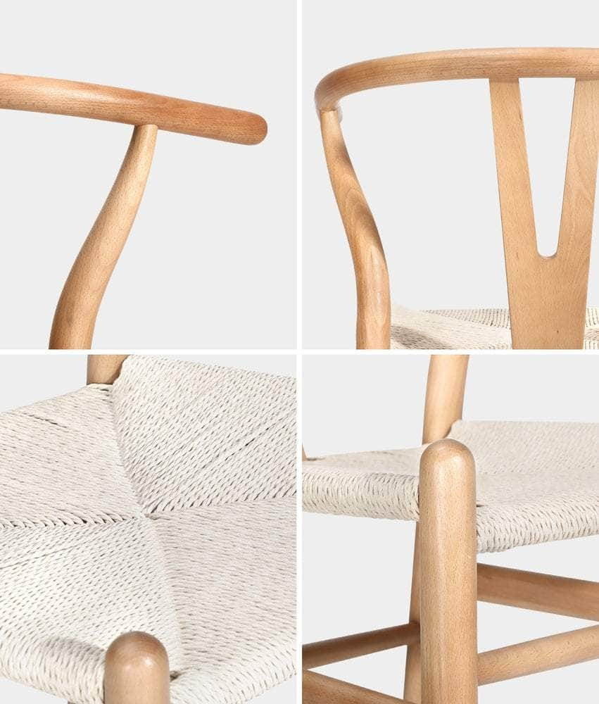 4Pcs/6PcsDining Chair Wooden Hans Wegner Chair Wishbone