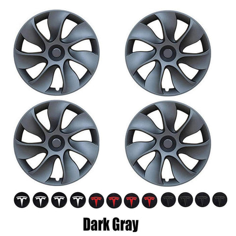 4Pcs 19Inch Gray Wheel Cover Caps For Tesla Model Y