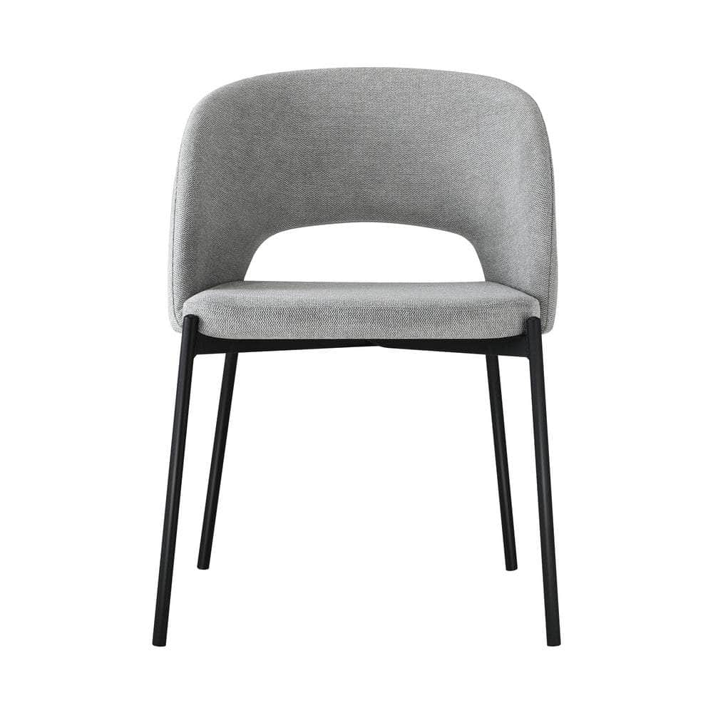 4x/6x Armchair Dining Chair Fabric Grey&Black