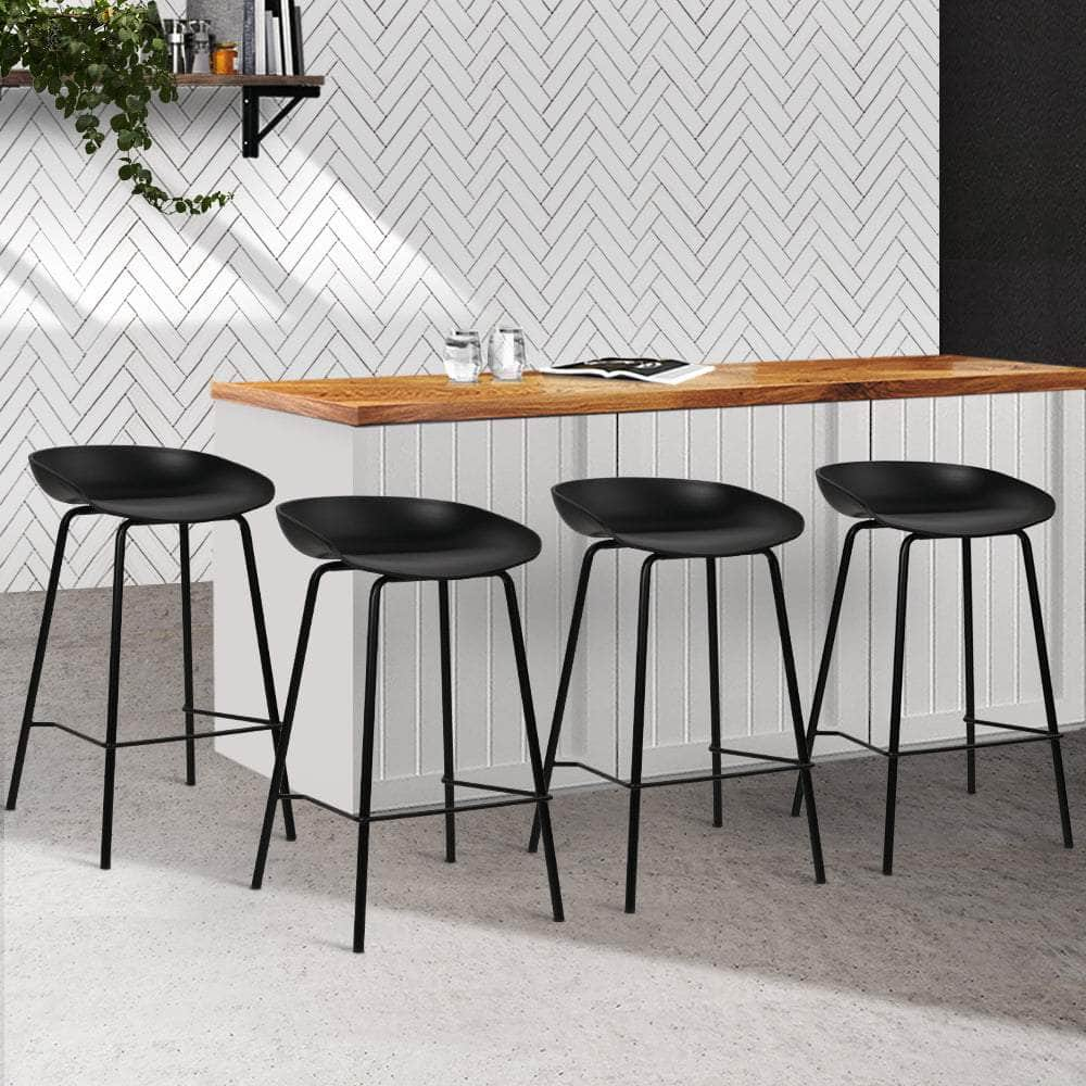 4x Bar Stools Kitchen Counter Stools Metal