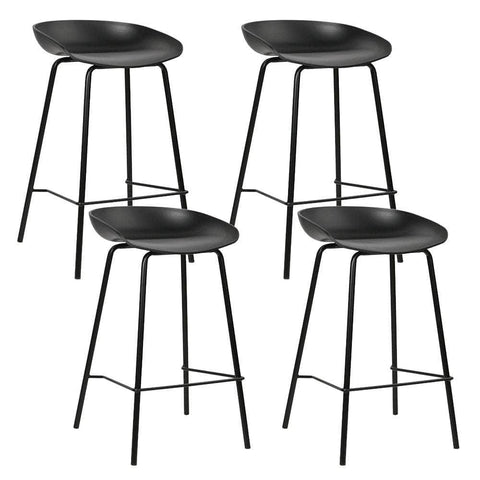 4x Bar Stools Kitchen Counter Stools Metal