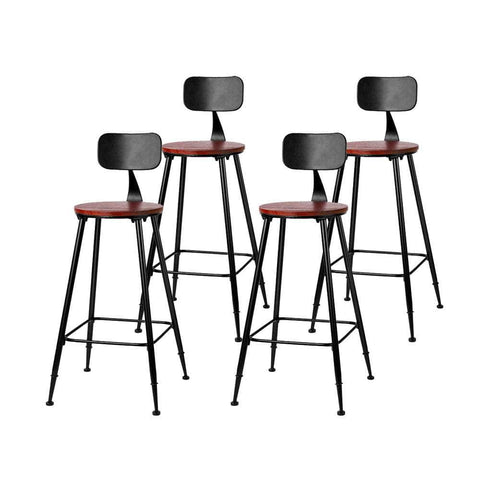 4x Bar Stools Vintage Metal Chairs