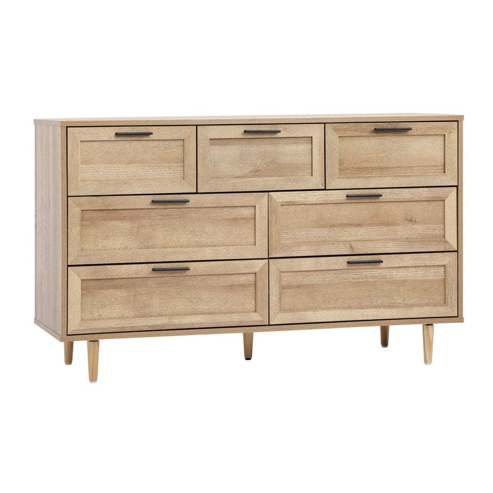 5/6/7 Chest of Drawers Dresser Tallboy Natural/White