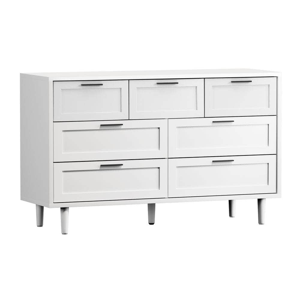 5/6/7 Chest of Drawers Dresser Tallboy Natural/White