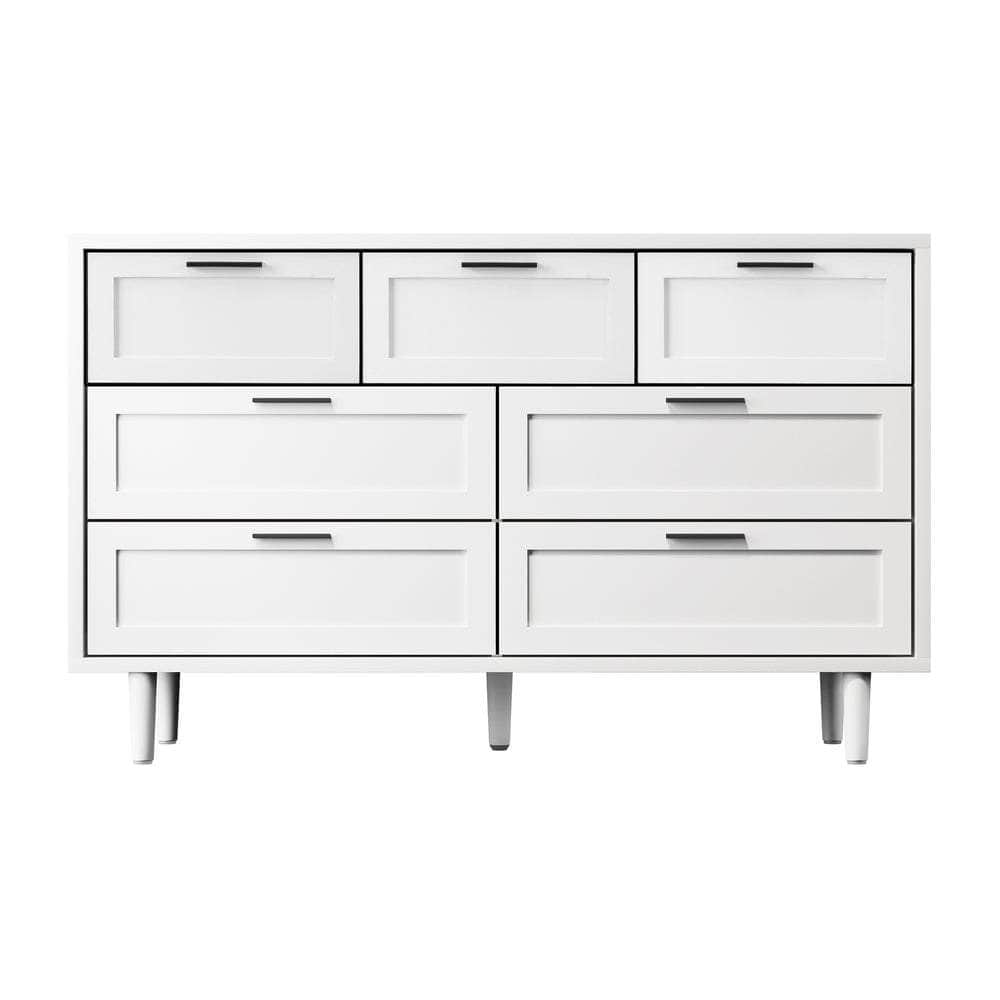 5/6/7 Chest of Drawers Dresser Tallboy Natural/White