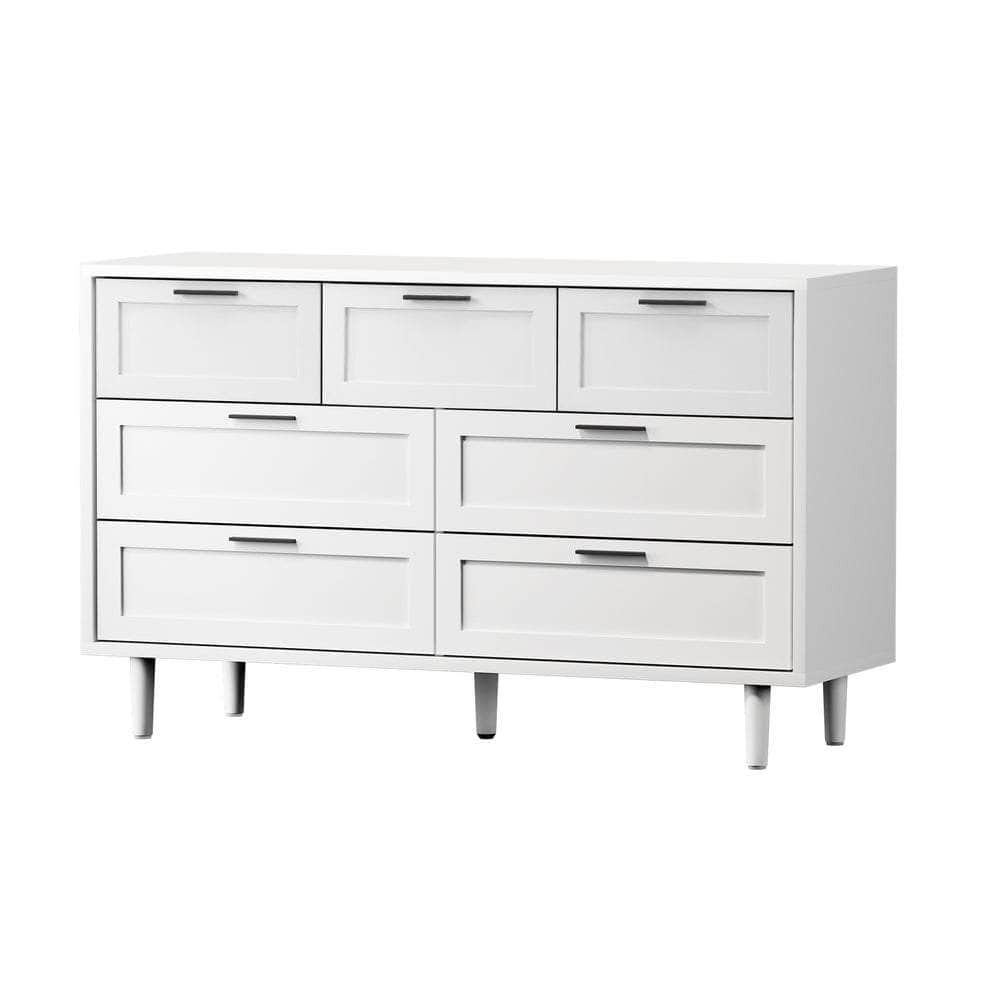 5/6/7 Chest of Drawers Dresser Tallboy Natural/White