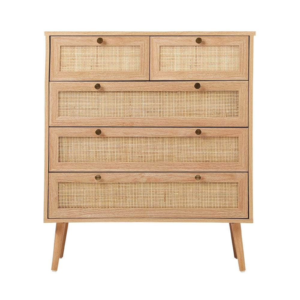 5/6 Chest of Drawers Dresser Tallboy Rattan