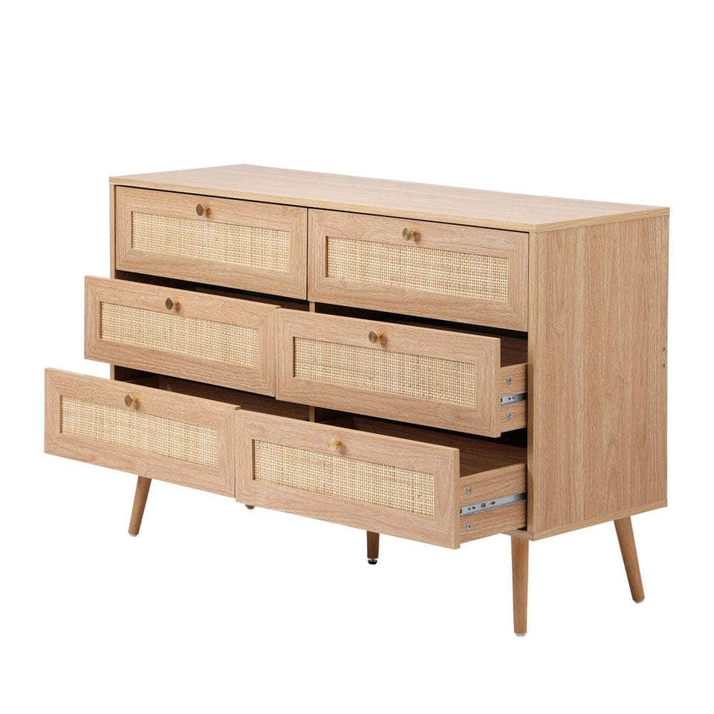 5/6 Chest of Drawers Dresser Tallboy Rattan