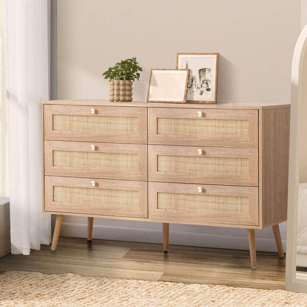 5/6 Chest of Drawers Dresser Tallboy Rattan