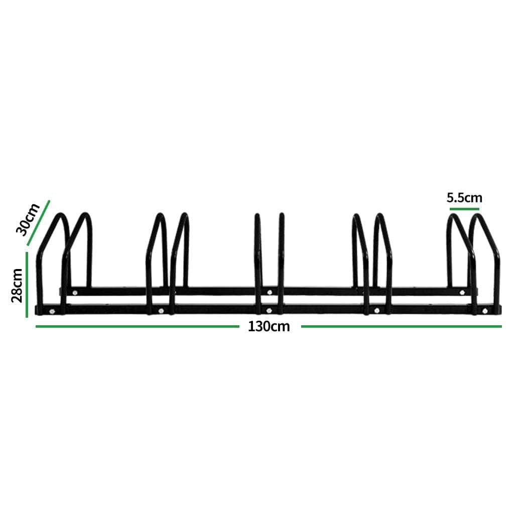 5 Bikes Stand Bicycle Bike Rack Floor