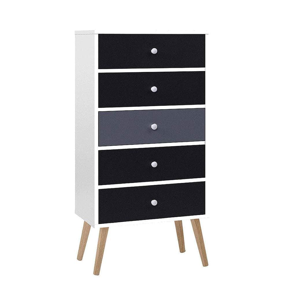 5 Chest Of Drawers - Bonds White