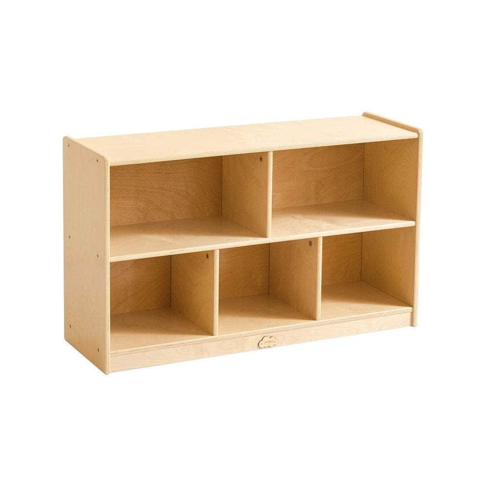 5 Cubby Cabinet Kids Bookshelf Organiser Storage - H60.5cm