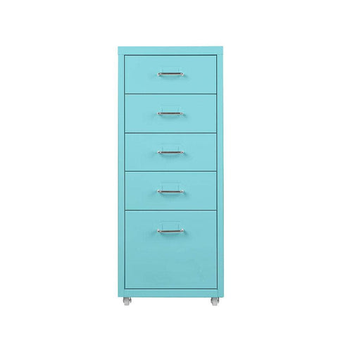 5 Drawer Office Cabinet Drawers Turquoise