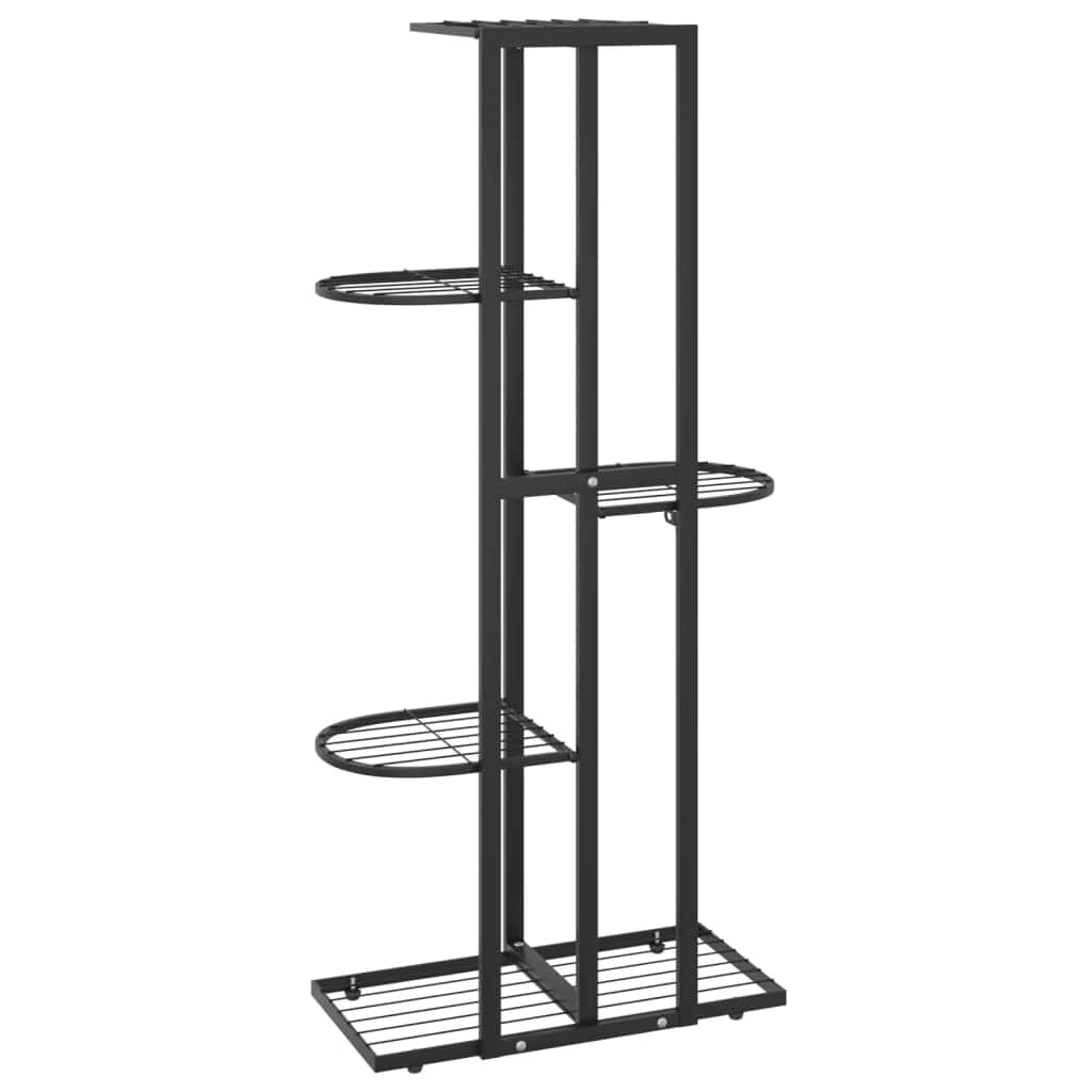 5-Floor Flower Stand Black Metal