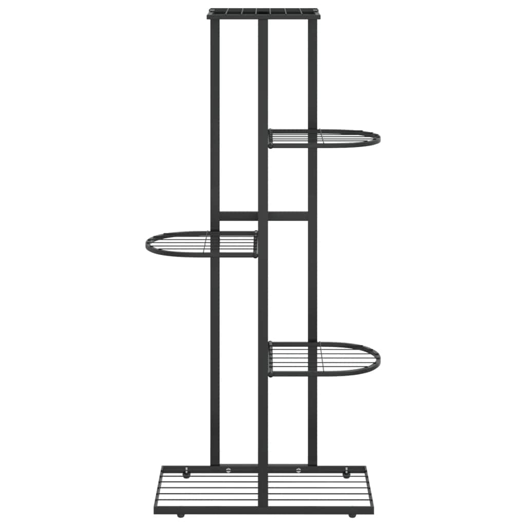 5-Floor Flower Stand Black Metal