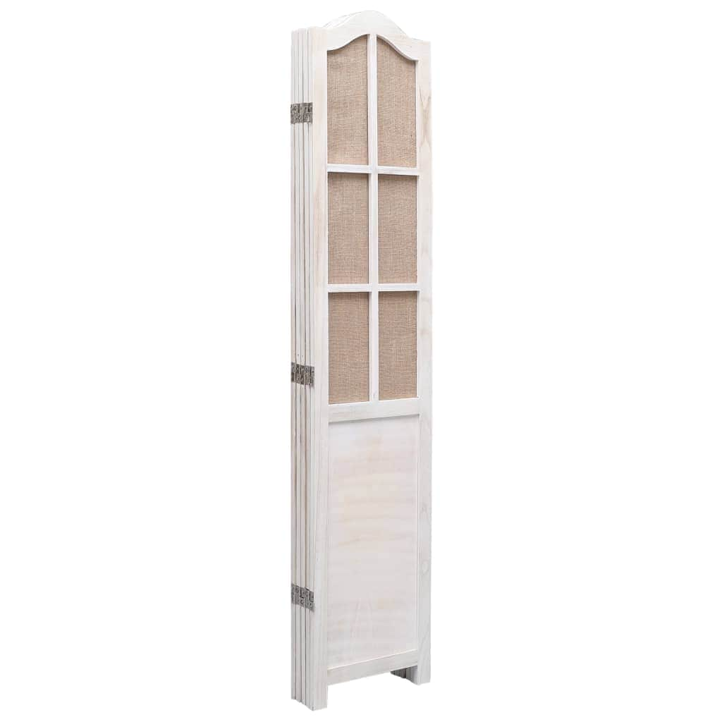 5-Panel Fabric Room Divider White