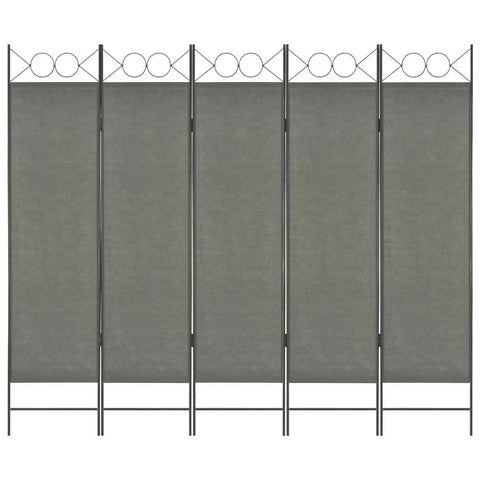 5-Panel Room Divider Anthracite