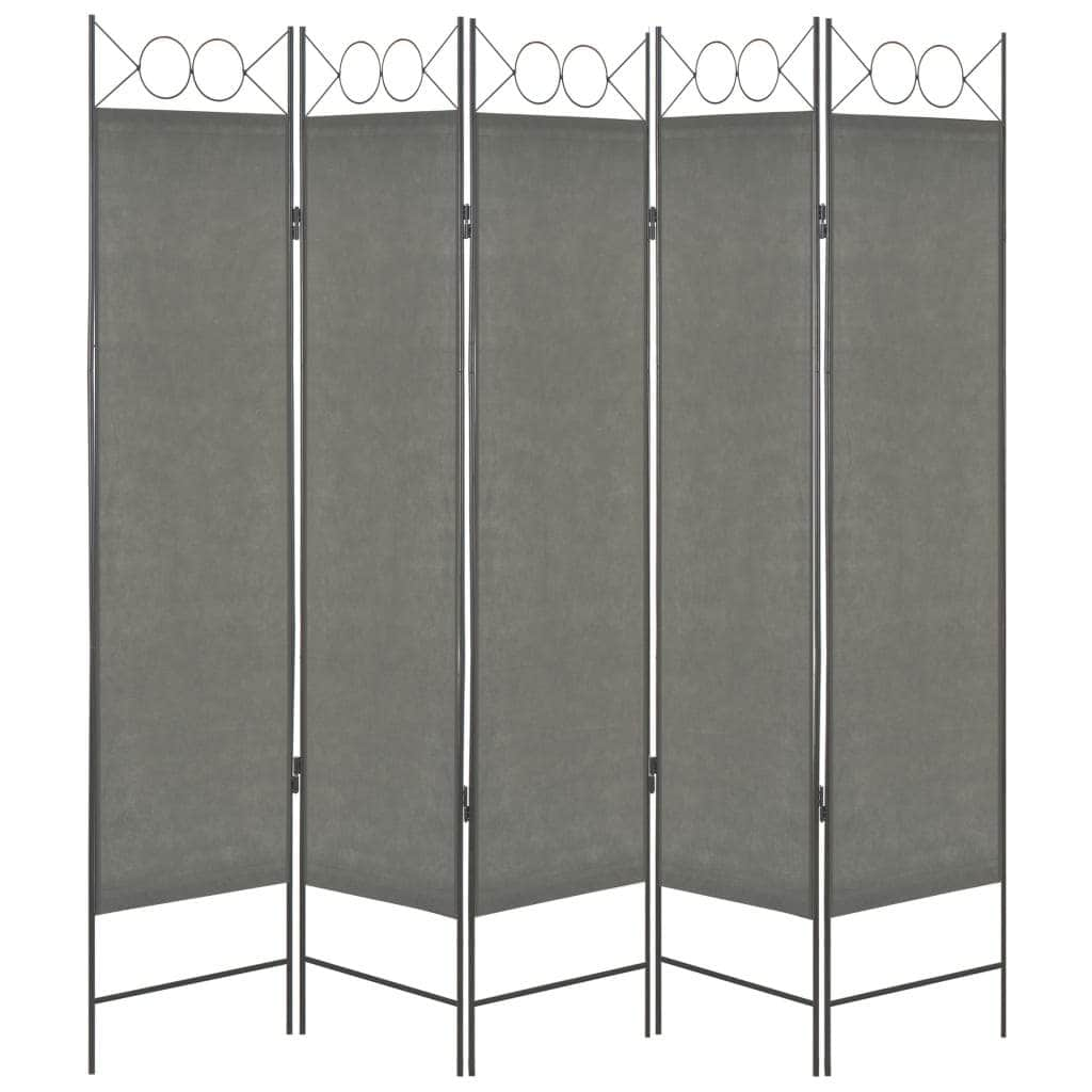 5-Panel Room Divider Anthracite