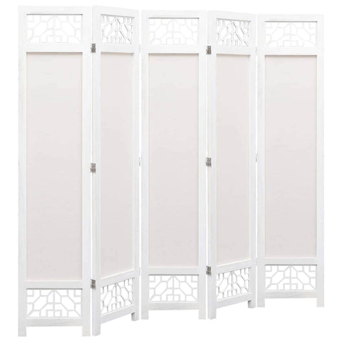 5-Panel Room Divider Cream