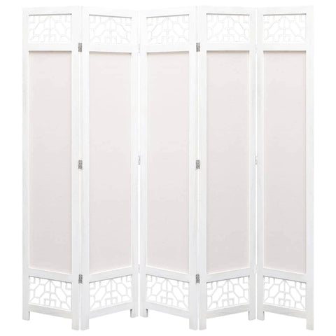 5-Panel Room Divider Cream