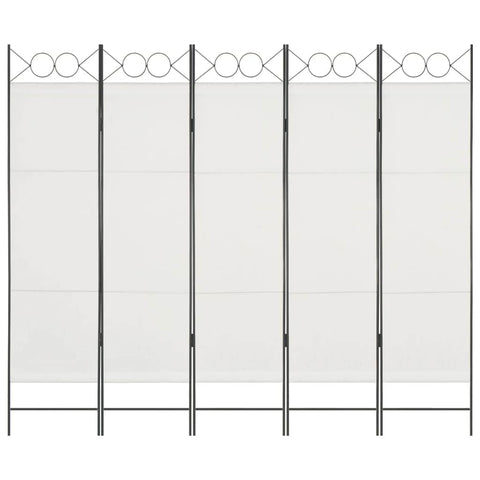 5-Panel Room Divider White