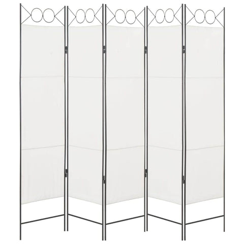 5-Panel Room Divider White