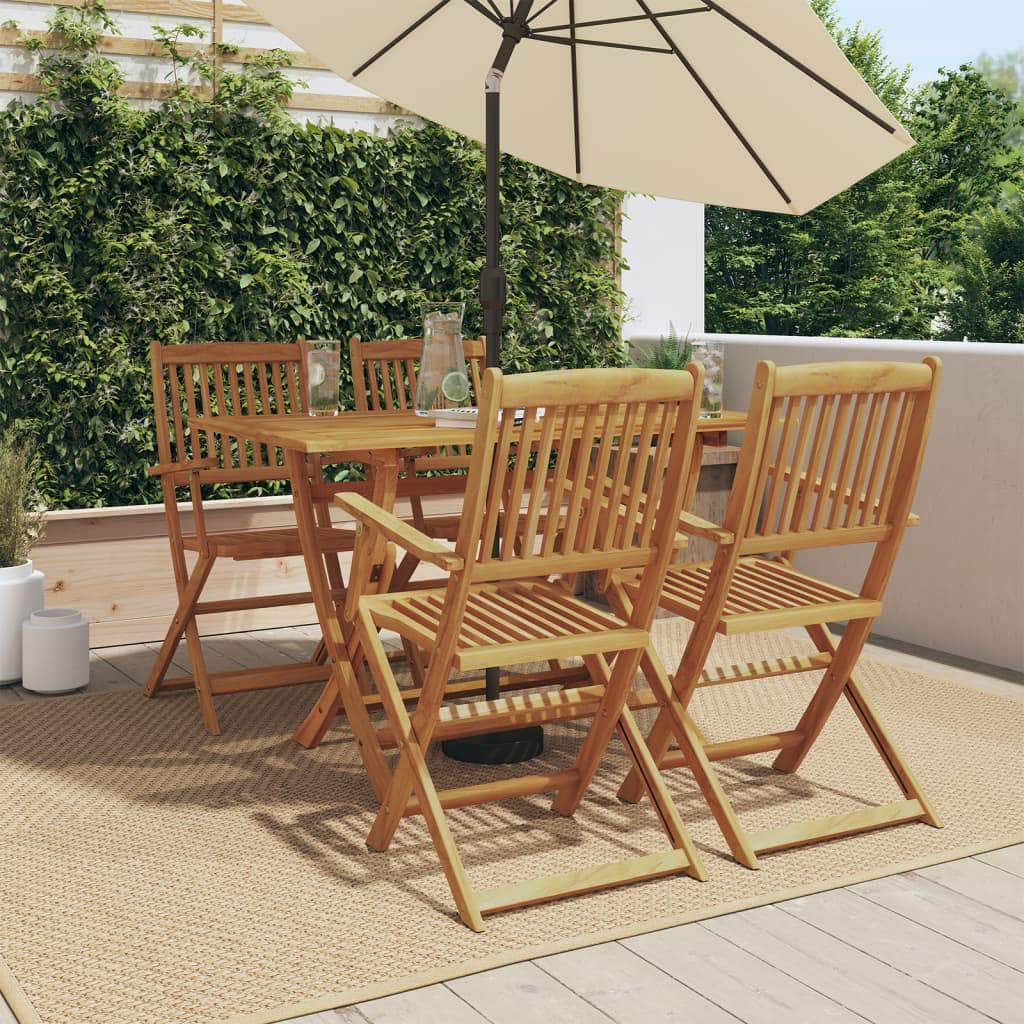 5-Piece Garden Dining Set in Solid Wood Eucalyptus