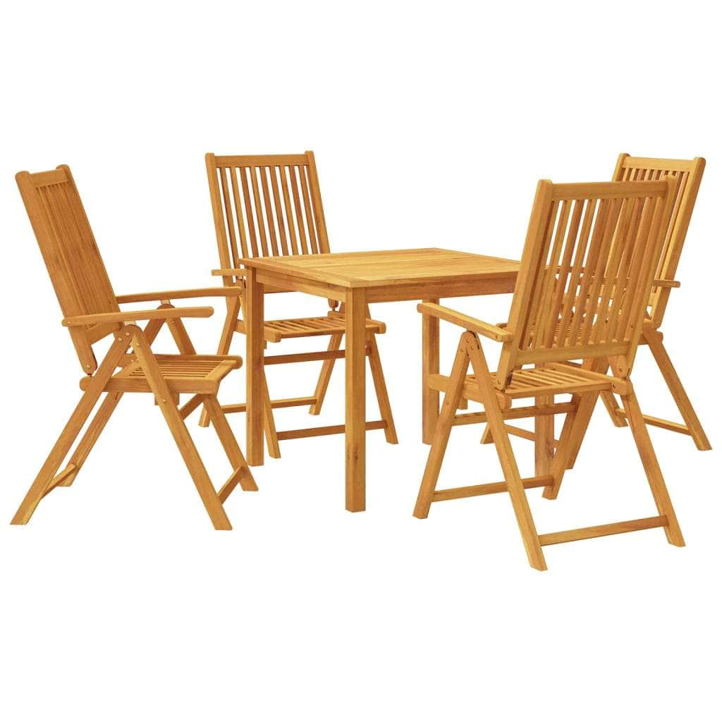 5 Piece Garden Dining Set Solid Wood Acacia