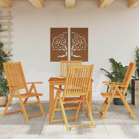 5 Piece Garden Dining Set Solid Wood Acacia