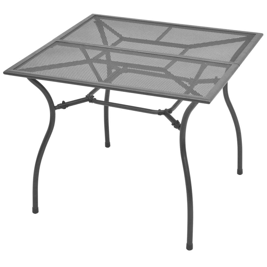 5 Piece Outdoor Dining Set Steel Anthracite