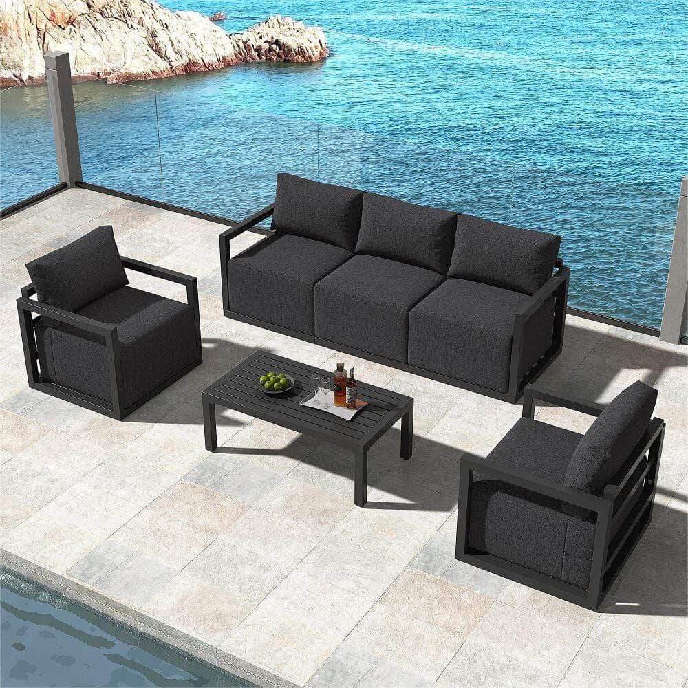 5-Seater Deep-Seated Patio Set White