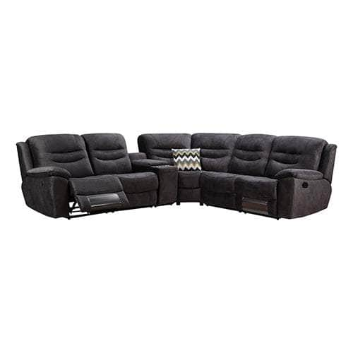 5 Seater Sofa Lounge Set Black