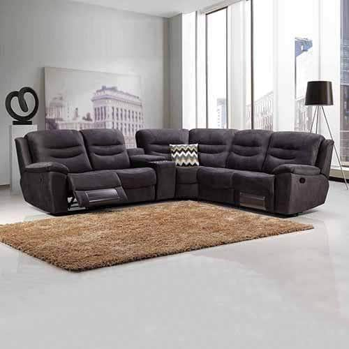 5 Seater Sofa Lounge Set Black